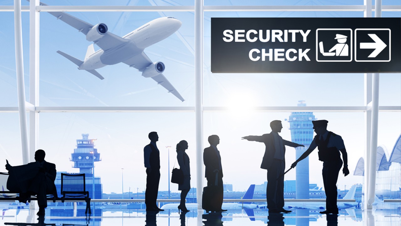 Security check at airport.