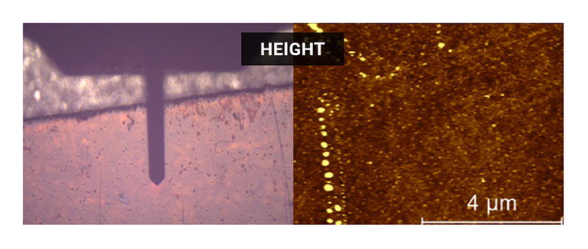 30 nm Polystyrene film on an 100nm acrylate substrate 