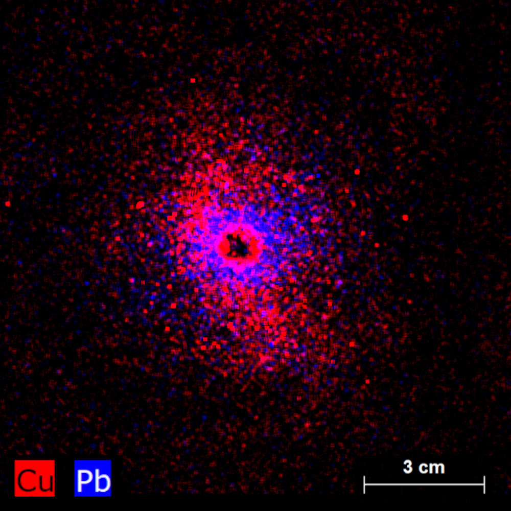 Detection of gunshot residue (GSR) and determination of firing distance.