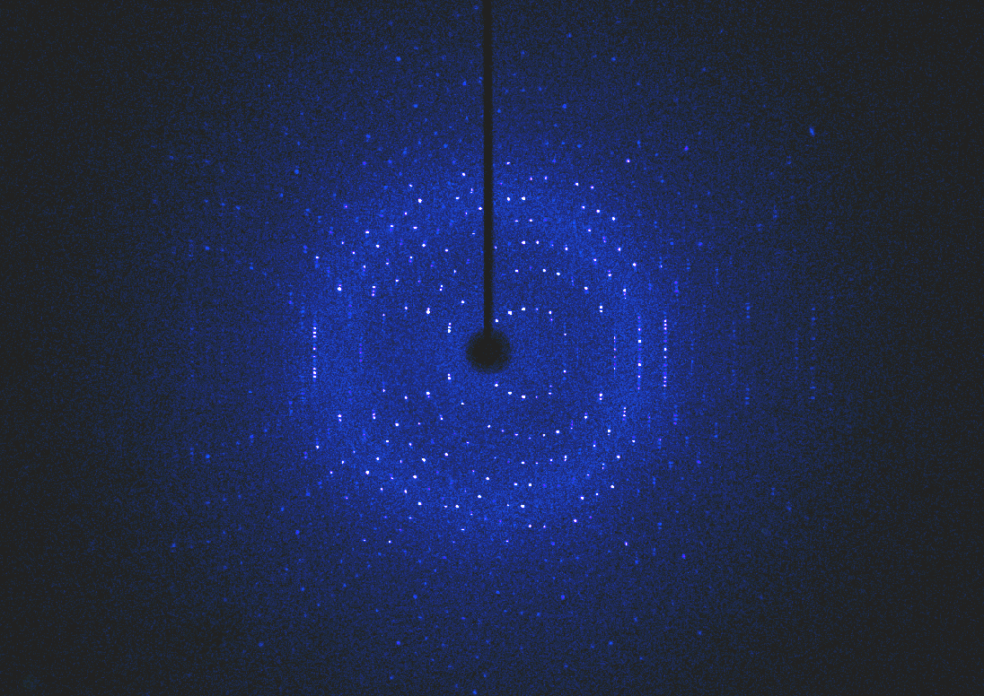 crystallographic pattern captured by HPAD detector sensor