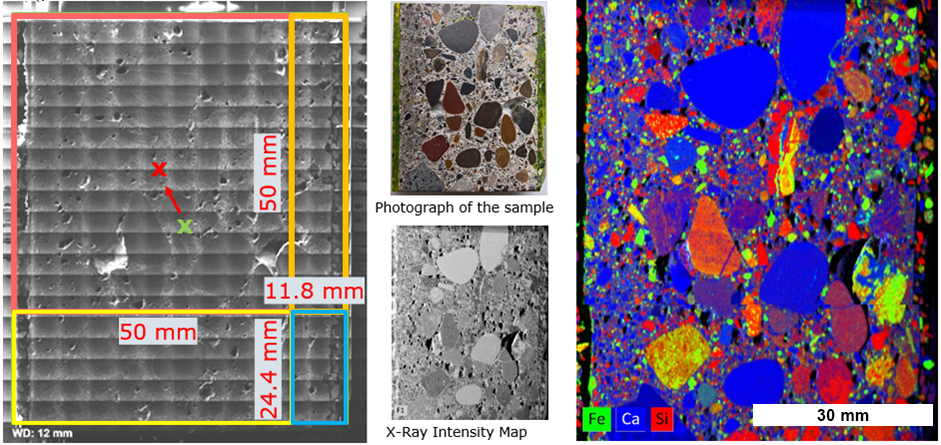 Fig. 1: Concrete sample analysis