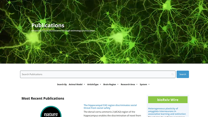 Inscopix.com - Publications screenshot