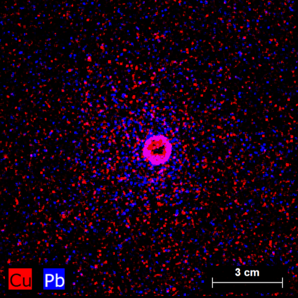 Detection of gunshot residue (GSR) and determination of firing distance.