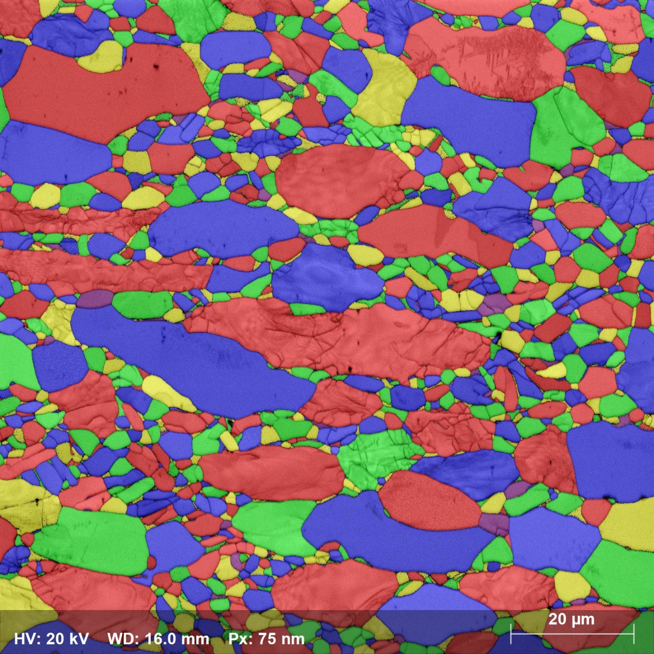 Reconstructed grains map