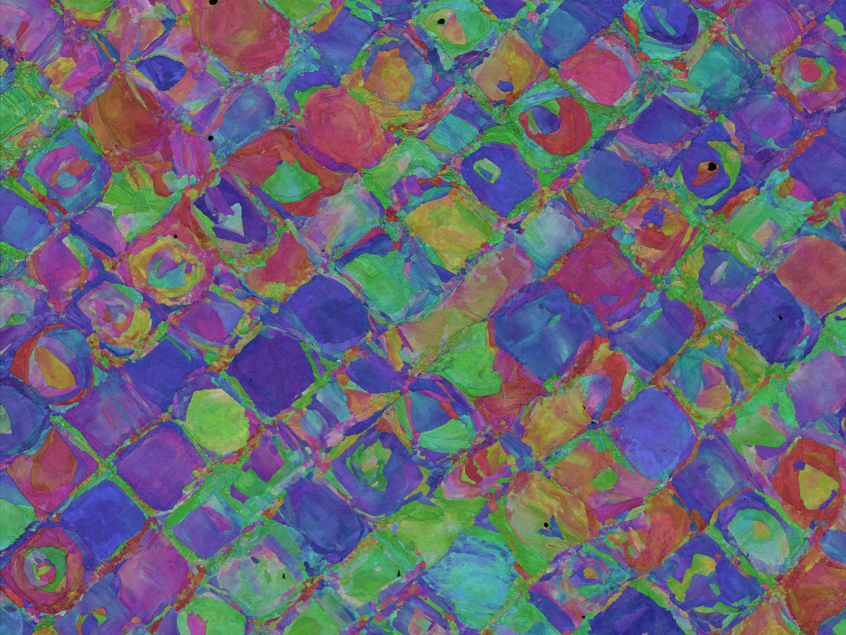 High-resolution EBSD map of 3D printed material