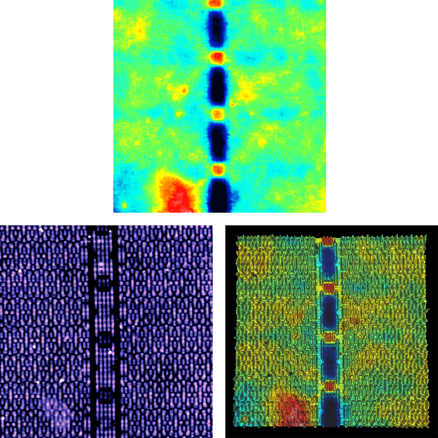 AFM kelvin probe microscopy images of SRAM from an Intel Core I5 processor