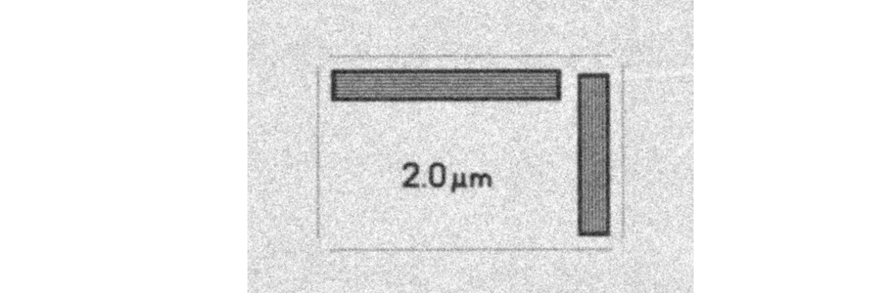 Image of a 2D JIMA standard that exemplifies that the X4 POSEIDON's transmission source and sCMOS detector can resolve down to 2 micrometers.