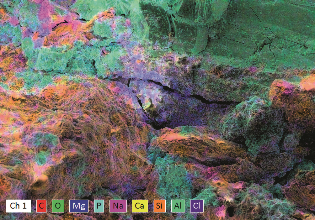 Elemental map of pharmaceutical tablet 
