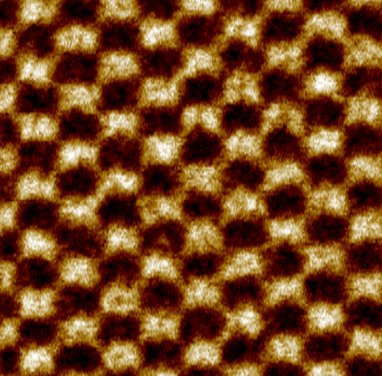 Phase channel imaging with PeakForce MFM (PFMFM-LM probe) for a 0.67x0.67 µm scan